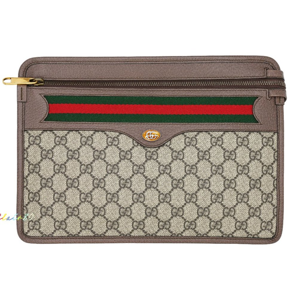 Gucci Unisex Ophidia GG Supreme Large Clutch/Pouch